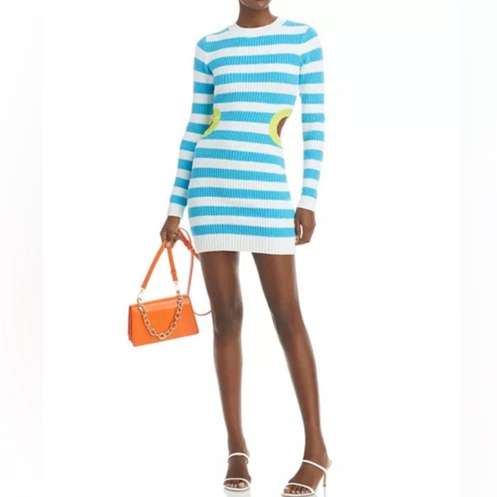 NWT STAUD Seaway Cutout Sweater Dress, Size L